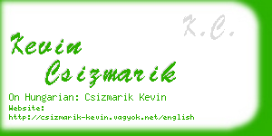 kevin csizmarik business card